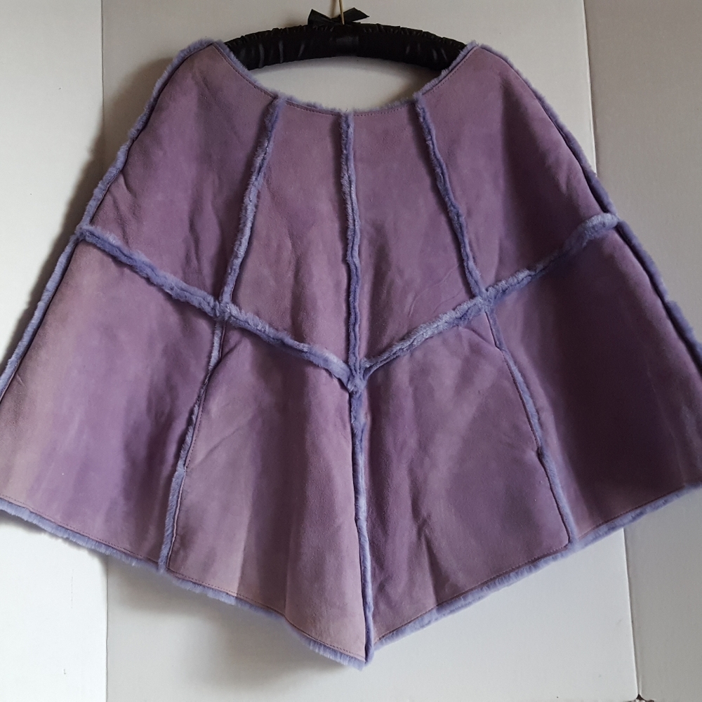Rare UGG Purple Suede Poncho
